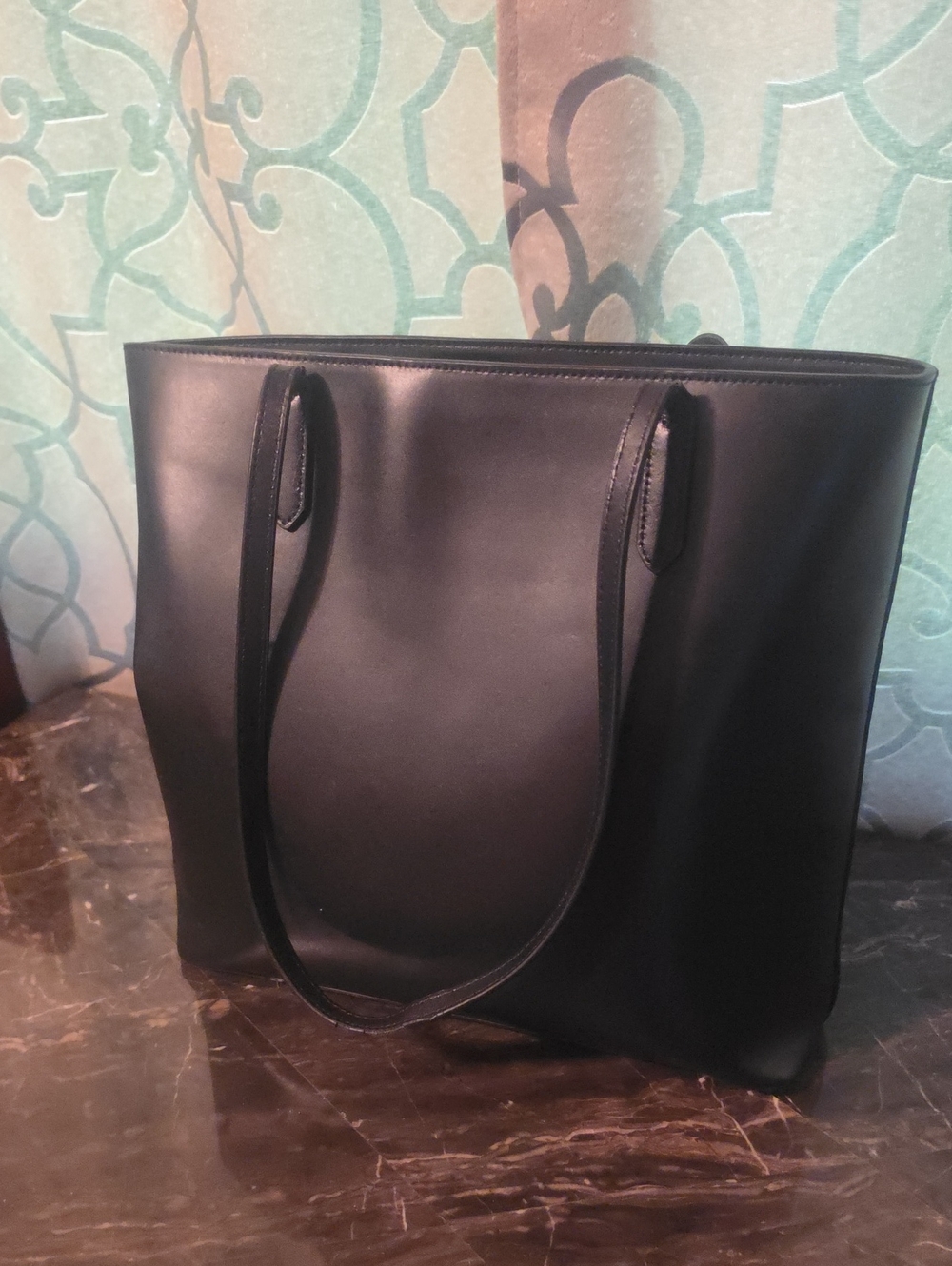 kate spade Black Smooth Leather Tote with Tassel - Picture 3 of 6
